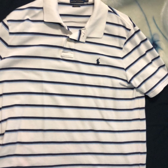 Polo Ralph Lauren White Striped Polo - Picture 3 of 4